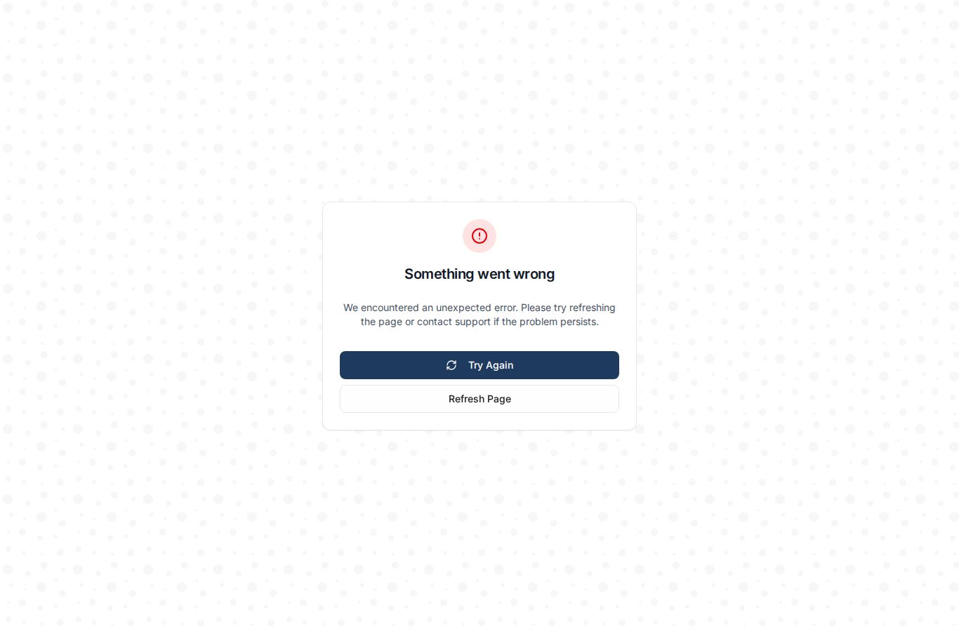 Dashboard — desktop screen
