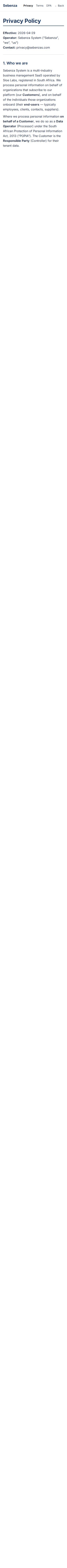 Privacy — mobile screen