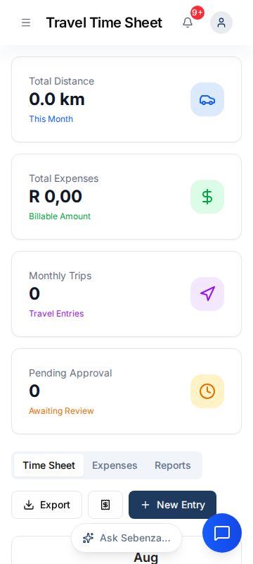 Travel Time — mobile screen
